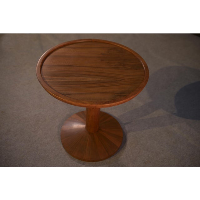 Mid-Century Modern Scandinavian Teak Pedestal Table, 1970s For Sale - Image 3 of 9