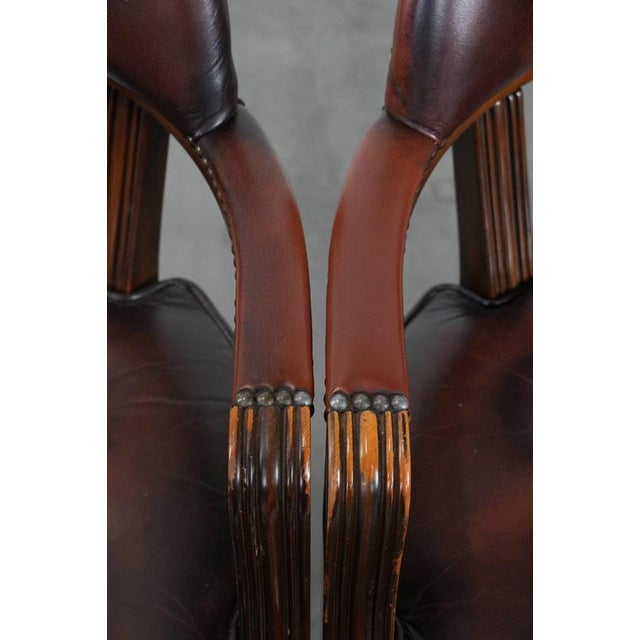 Chesterfield Dining Chairs in Cowhide, Set of 4 For Sale - Image 10 of 18