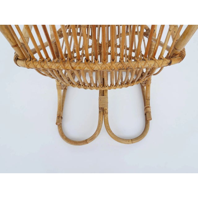 Wood Italian Bamboo Lounge Chair by Tito Agnoli, 1960s For Sale - Image 7 of 9
