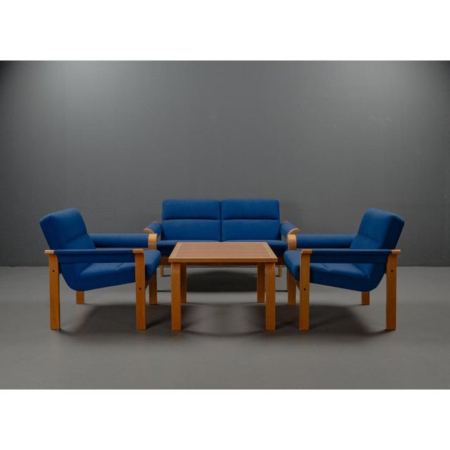 Mid-Century Modern Coffee Table and Armchairs by Rud Thygesen & Johnny Sorensen for Magnus Olesen, 1975, Set of 5 For Sale - Image 3 of 18