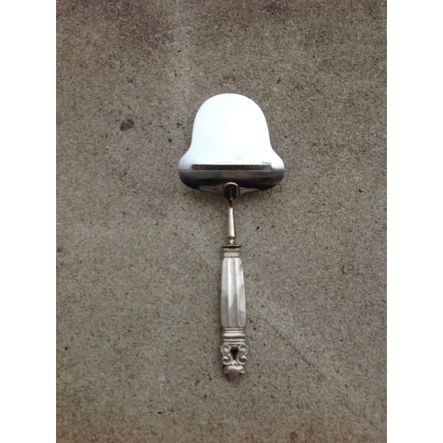Mid 20th Century Georg Jensen Cheese Plane Slicer Sterling Handle Ss Blade Acorn Pattern For Sale - Image 10 of 13