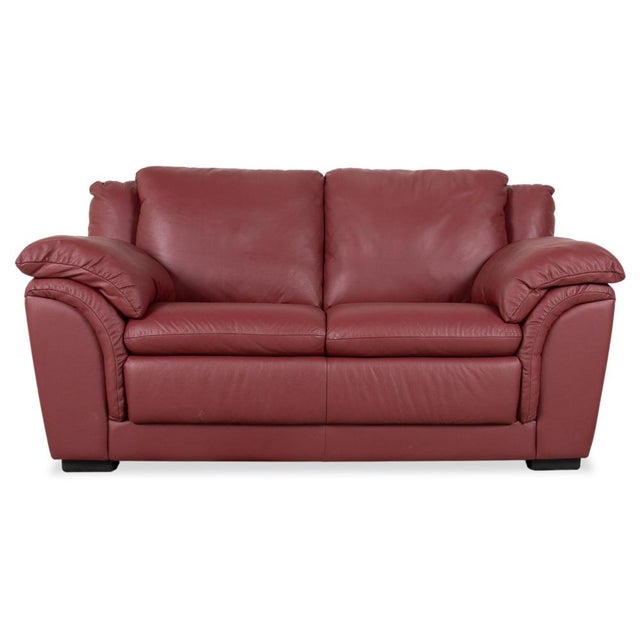 Red Leather 2-Seater Sofa from Natuzzi For Sale - Image 13 of 13