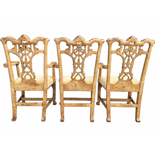 Chippendale Hickory Chair Emma Chippendale Style Dining Chairs -Set of 6 For Sale - Image 3 of 15