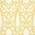 Sample - Schumacher Chenonceau Damask Wallpaper in Buttercup Yellow For Sale