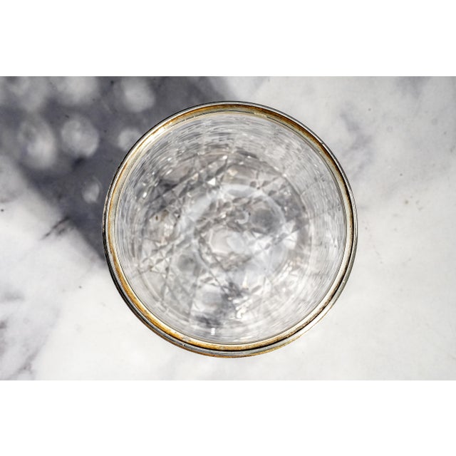 Exceptional Antique French 950 Sterling Silver Crystal Hobnail Tobacco Humidor Canister Tobacciana For Sale - Image 11 of 17