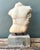 Vintage Stone Torso Sculpture on Cement Base For Sale - Image 11 of 12