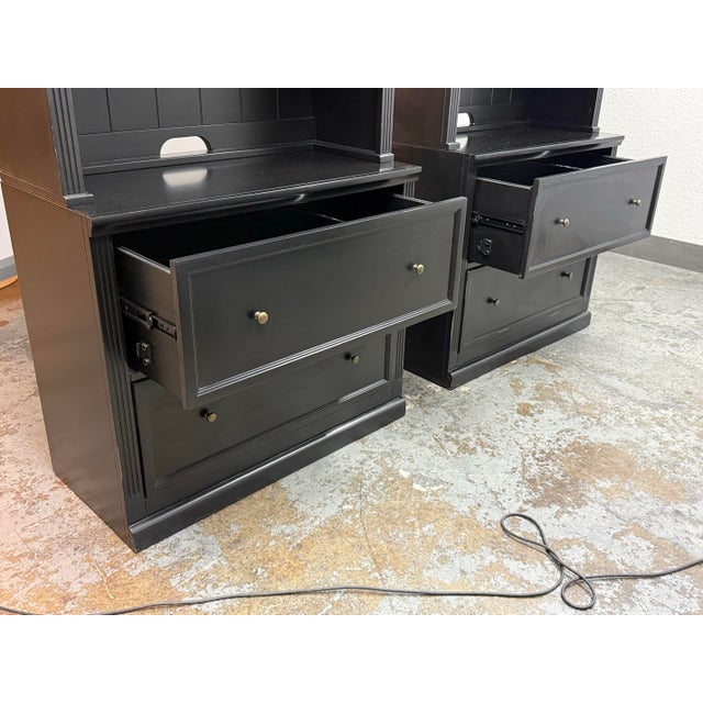 Black Ballard Designs Tuscan File Console + Hutches, Pair For Sale - Image 8 of 12