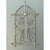 Vintage Architectural Element Metal Cross Window Grate For Sale - Image 4 of 12