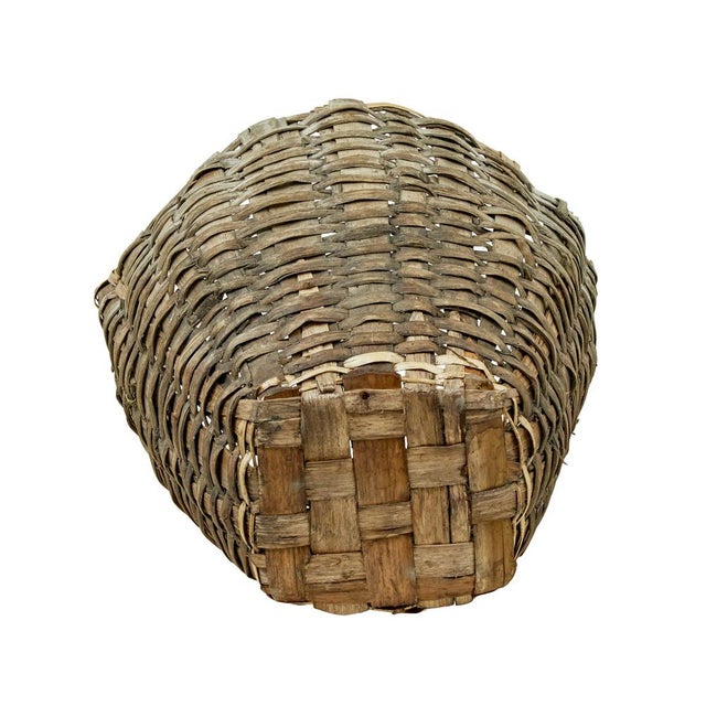 Large Handwoven Pine Basket, 1880 For Sale - Image 6 of 8