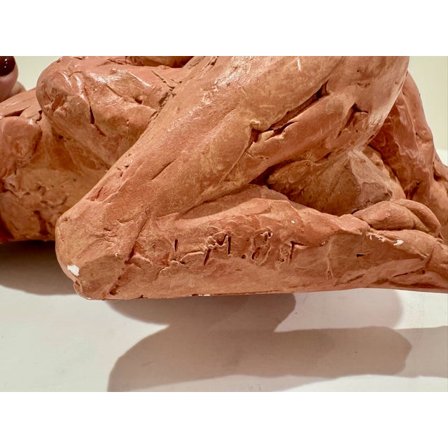 1960s Larry Mohr Terracotta Lovers Sculpture Signed From Artist Estate For Sale In Atlanta - Image 6 of 7