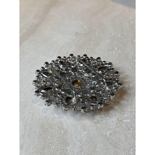 Vintage Silver Rhinestone Belt Buckle For Sale - Image 10 of 11