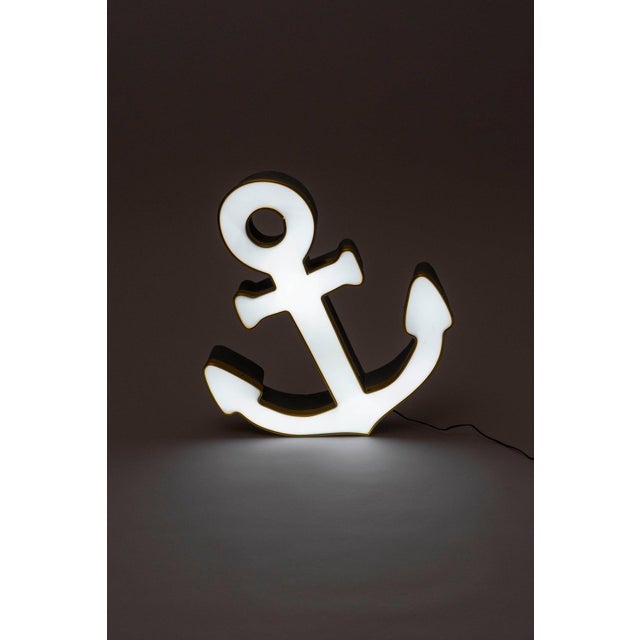Luminous Anker Sign in White from Berlights | Chairish