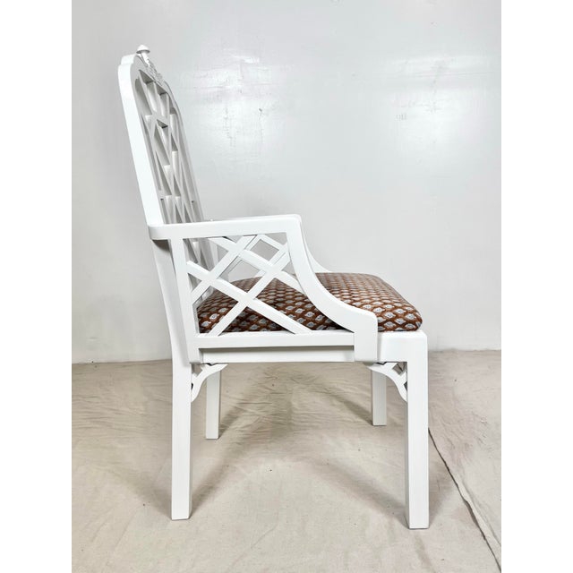 White Vintage Century Furniture Pagoda Dining Chairs- Set of 10 For Sale - Image 8 of 12