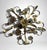 Vintage Italian Florentine Style Gilt Wrought Iron Flush Mount Ceiling Light For Sale - Image 4 of 18