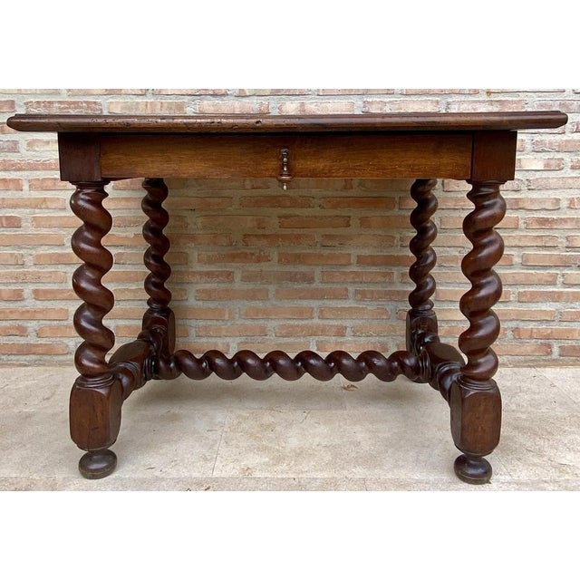 Antique French Walnut Worktable For Sale - Image 3 of 15