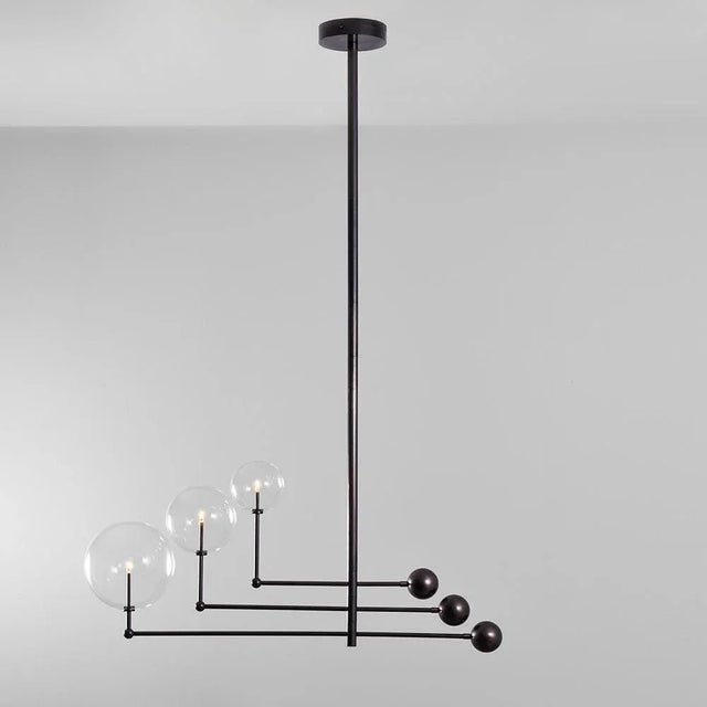 Not Yet Made - Made To Order Universe Black Gunmetal Chandelier by Schwung For Sale - Image 5 of 9