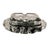 Mid-Century Modern Smoked Glass Squsre Ashtray With Scallops Bubbles UniqueTrinket Dish Catchall For Sale - Image 3 of 12