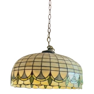 Early 20th Century Tiffany Style Hanging Lamp For Sale