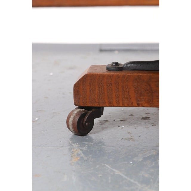 Vintage Oak Spinning Side Table Bookcase For Sale - Image 9 of 9