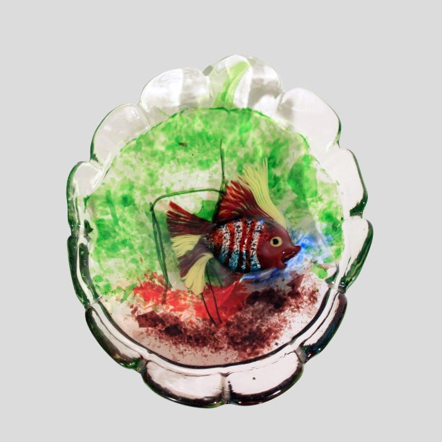 Murano Glass Bowl with Aquarium Fusion from Cenedese For Sale - Image 4 of 6