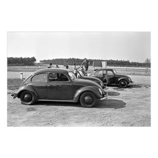 Three Models of the Volkswagen Beetle Parking, Germany, 1938, Photograph For Sale