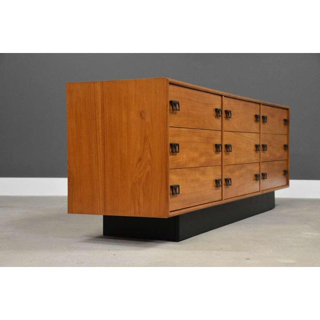 Mid-Century Modern Mid Century Modern Teak 76” Dresser For Sale - Image 3 of 9