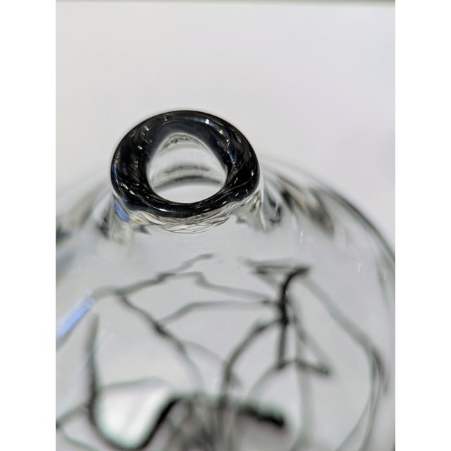 Abstract Large Post-Modern Graffito Murano Art Glass Vase, 1980s For Sale - Image 3 of 6