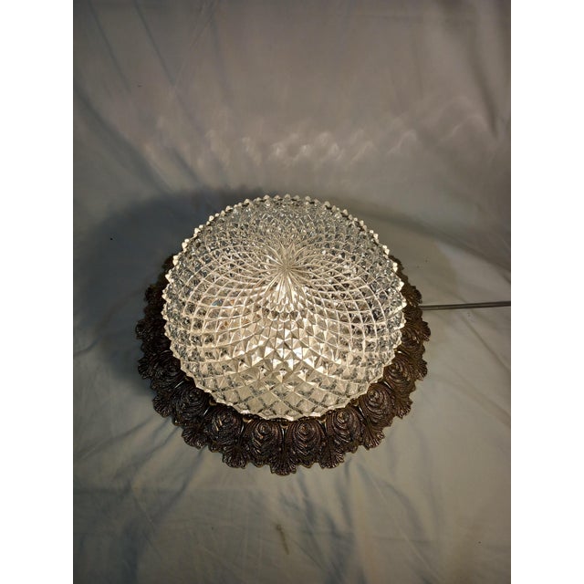 1970s Vintage Ceiling Light with Glass Shade, 1970s For Sale - Image 5 of 14