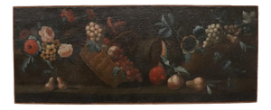 Still Life with Flowers and Fruits, 1700s, Oil on Canvas