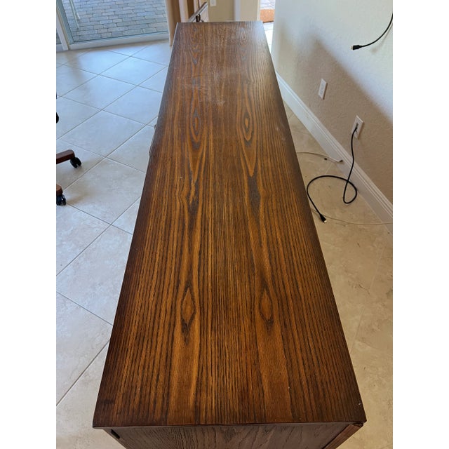 Mid Century Mediterranean Revival Carved Wood Large Sideboard, Credenza, or Bar Cabinet For Sale In West Palm - Image 6 of 6
