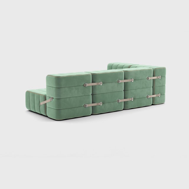 Contemporary Flexible Small Corner Sofa by Ambivalenz, Set of 9 For Sale - Image 3 of 5