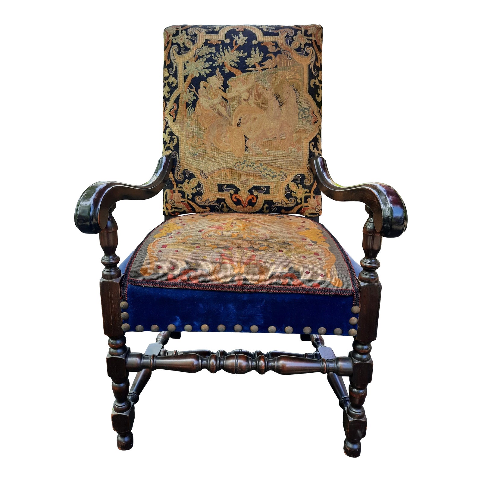 Antique Needlepoint Arm Chair Chairish
