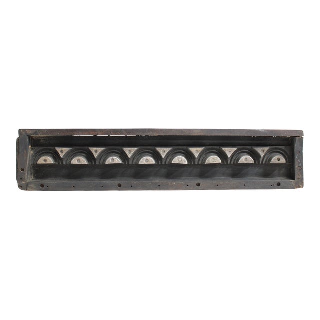 Symmetrical Block Pattern Black and White Cement Form For Sale