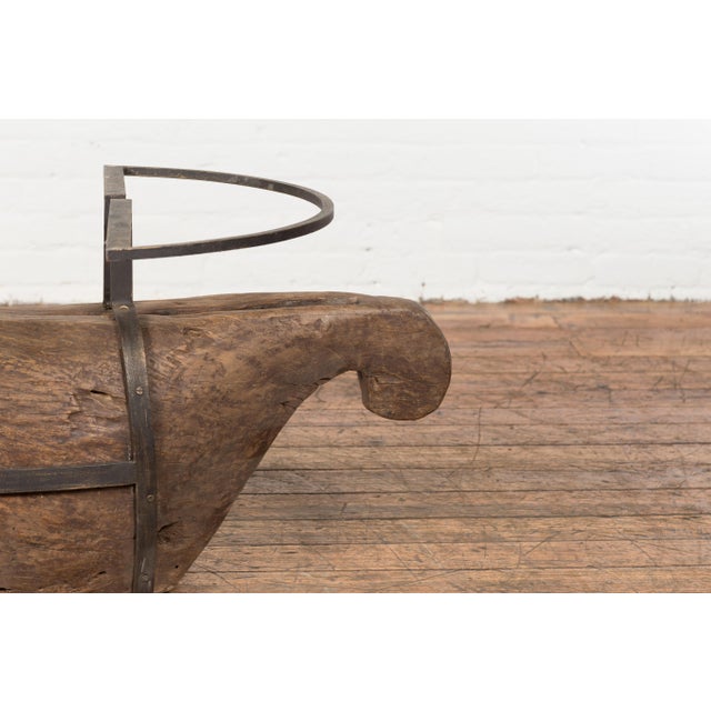 Antique Rustic Wooden Coffee Table Base For Sale - Image 10 of 12