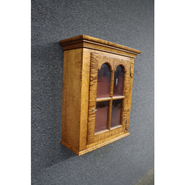 Late 20th Century Bench-Made Tiger Maple Hanging Cupboard For Sale - Image 5 of 12
