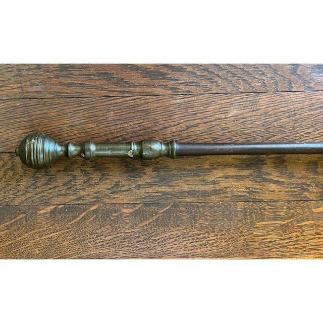 19th Century Antique Early 19th Century American Federal Brass & Iron Fireplace Tool - Shovel For Sale - Image 5 of 12