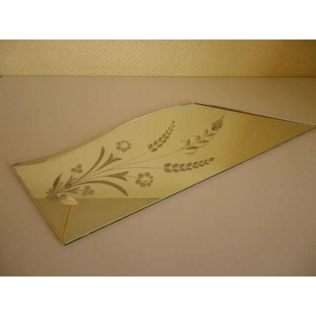 Engraved Wall-Mounted Mirrors in Asymmetrical Venetian Style, 1970s, Set of 2 For Sale - Image 13 of 16