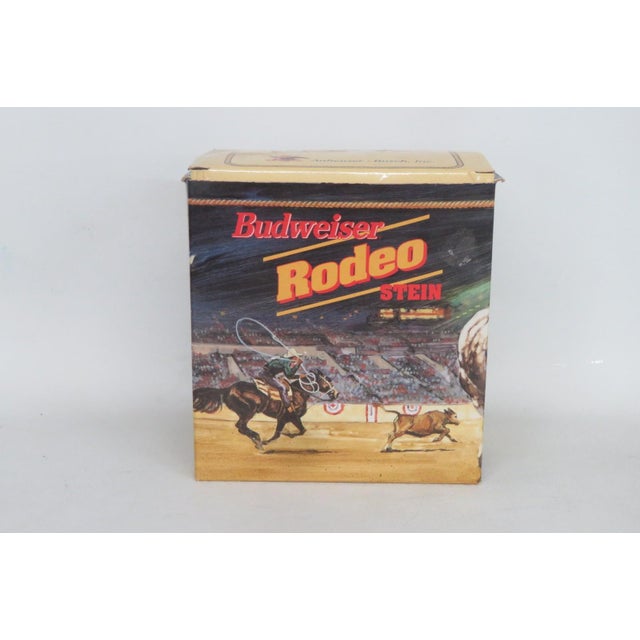 Budweiser Rodeo Stein 1992 Anheuser Busch Ceramarte Ceramic W Original Box 4866b For Sale - Image 12 of 16