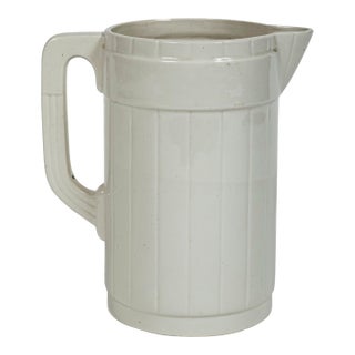 Vintage Ironstone Pitcher by Auguste Moulin Et Cie, Belgium, Circa 1920's For Sale