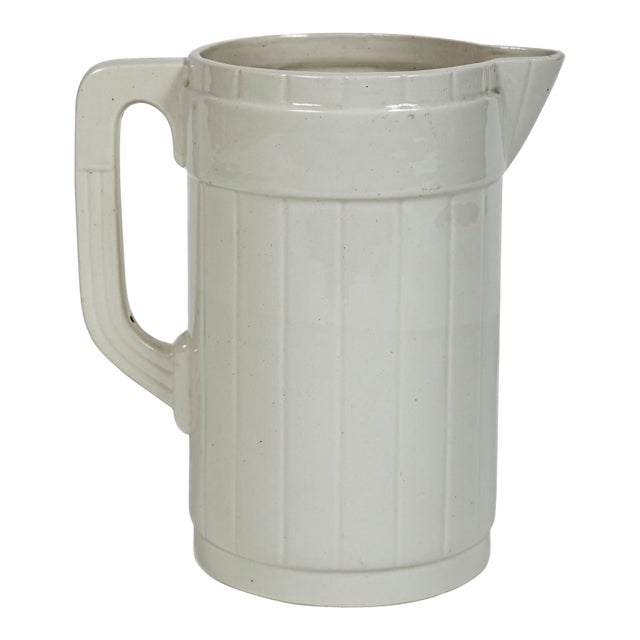 Vintage Ironstone Pitcher by Auguste Moulin Et Cie, Belgium, Circa 1920's For Sale