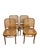 A beautiful set of four vintage Prague-style bentwood dining chairs, inspired by Josef Hoffmann's celebrated No. 811...