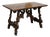 Italian 18th Century Baroque Walnut Fratino Console Table with Carved Foliage For Sale