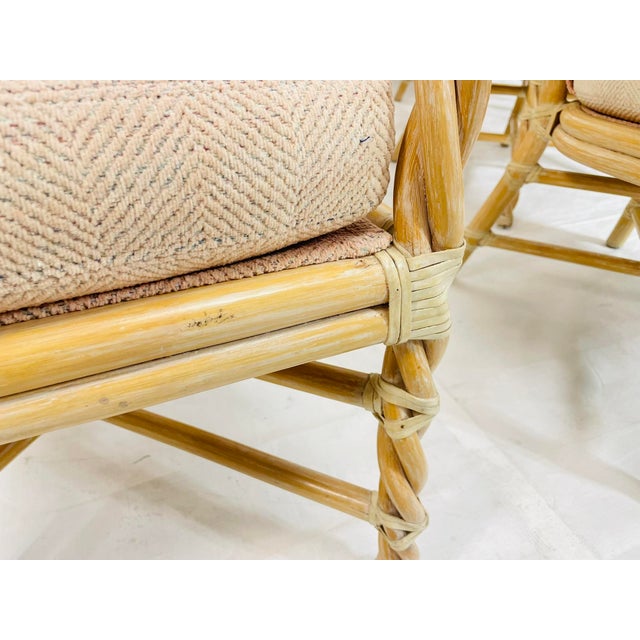 Set of 8 Vintage McGuire Bamboo Dining Armchairs, San Francisco For Sale - Image 17 of 18