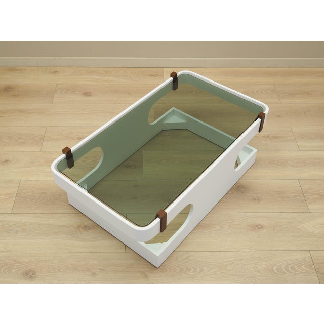 Wood Italian Glass Coffee Table, 1970s For Sale - Image 7 of 18