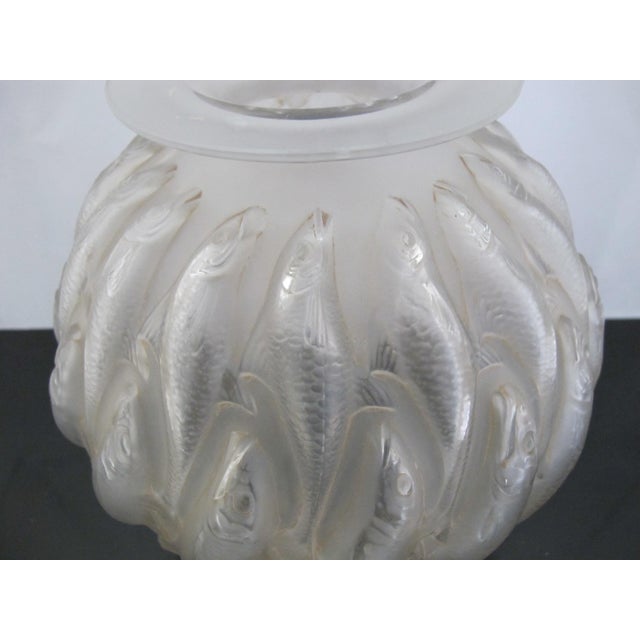 Rene Lalique France Marisa Fish Smoky Sepia Tone Art Deco Glass 9 1/2" Vase For Sale - Image 13 of 17