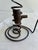 Vintage Primitive Iron and Wood Spiral Courting Candle Holder For Sale In Oklahoma City - Image 6 of 8