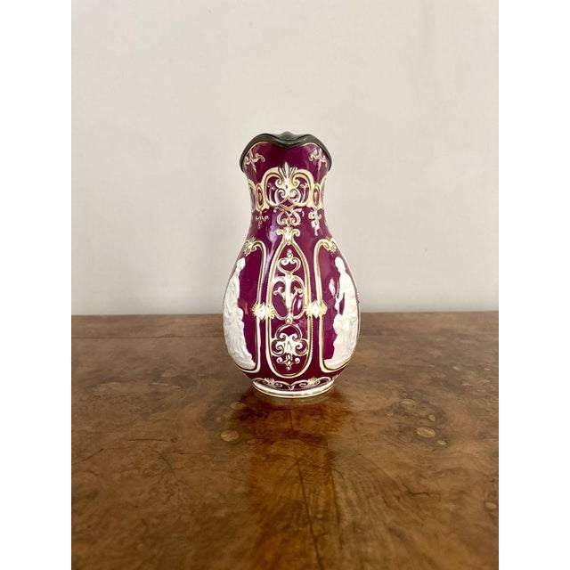 Antique Victorian Pewter Lidded Water Jug, 1880 For Sale - Image 6 of 7