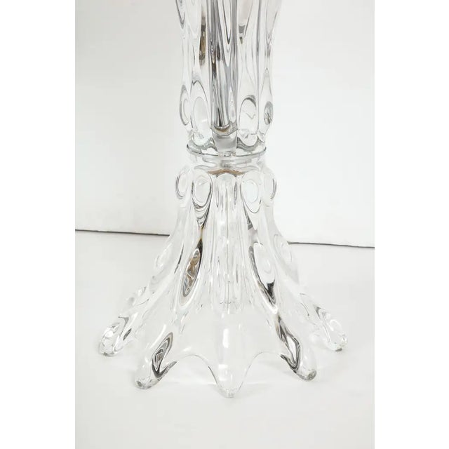Mid-Century Modern Large Glass Table Lamp For Sale - Image 3 of 7