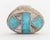 Rustic Vintage Southwestern Silver, Turquoise & Shell Ring For Sale - Image 3 of 7