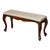 Early 20th Century Italian Louis XV Style Small Carved Walnut Upholstered Bench For Sale
